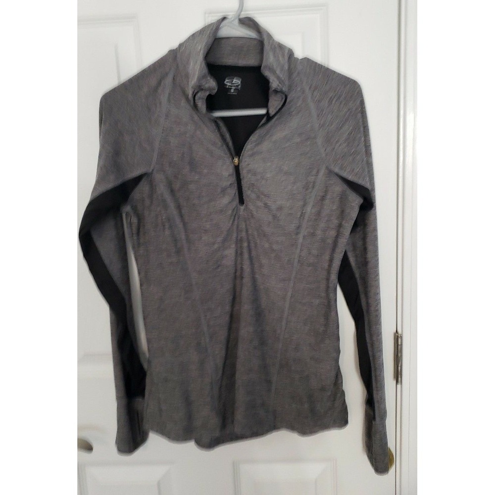 Champion Womans Athletic Jacket Grey & Black Size Small